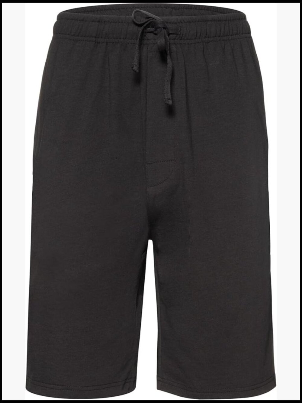 Cotton Blend Sleep Shorts with Pockets for Men